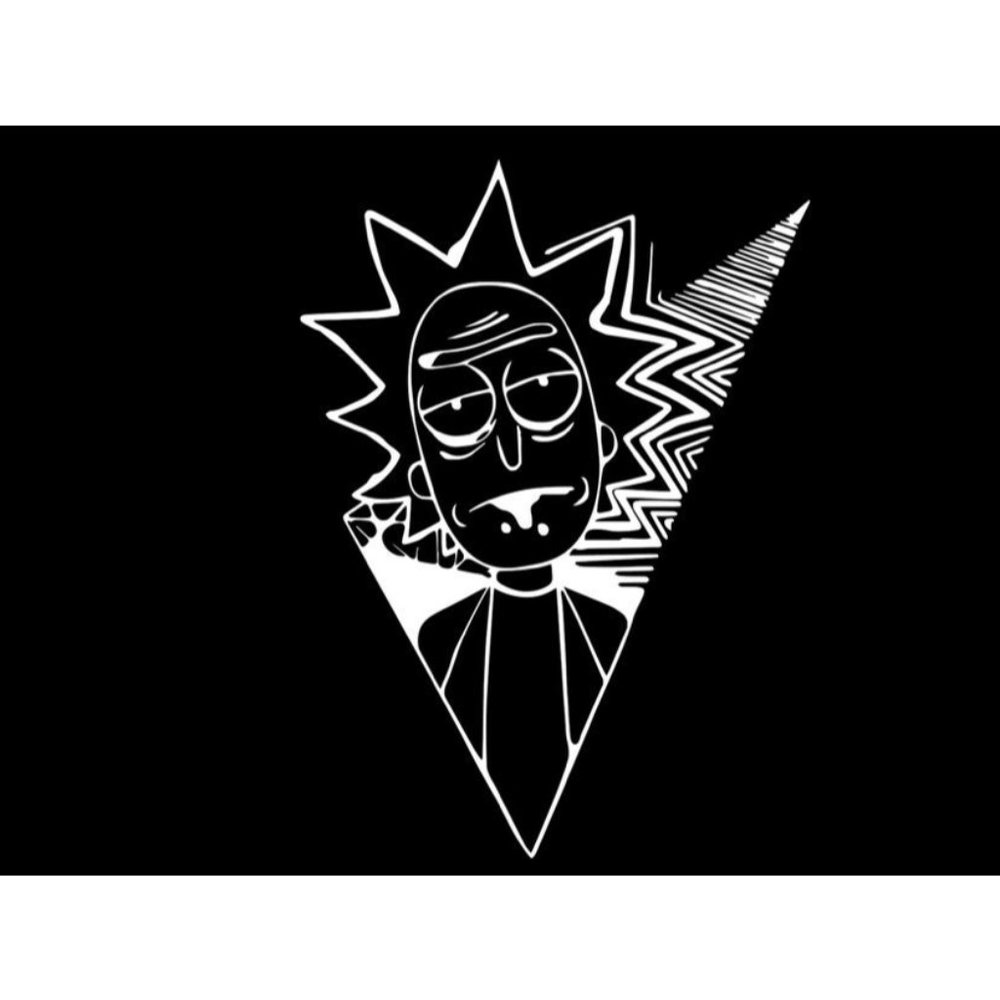 Permanent adhesive Rick and Morty vinyl decal 8in